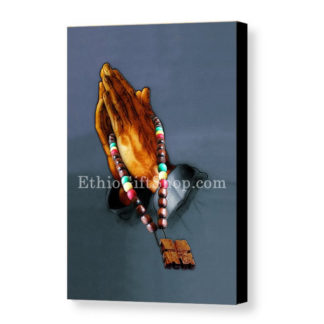 Canvas Gallery Wrap-Prayer hands (Blue)