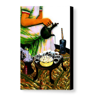 Canvas Gallery Wrap-Ethiopian Coffee Ceremony