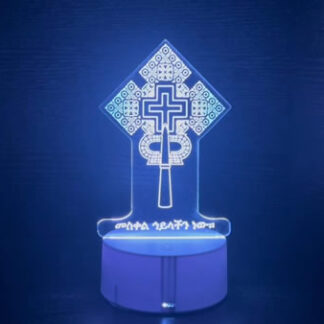 Cross Orthodox icon, Night Lamp new 3D Visual LED Light work with USB cable or battery. Remote Control included.