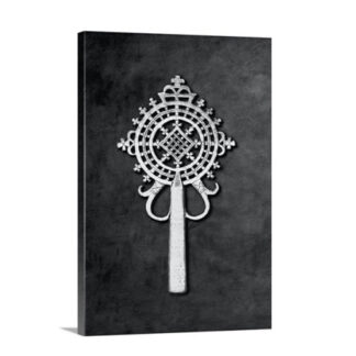 Canvas Gallery Wrap Cross on Stretched Canvas_Gray